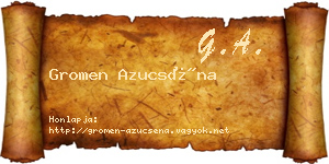 Gromen Azucséna névjegykártya